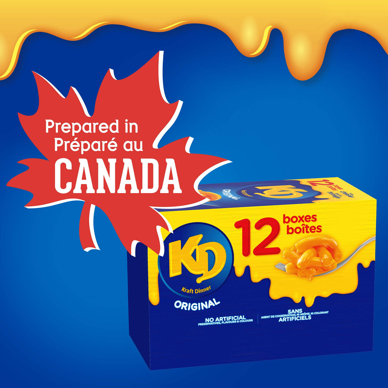 Kraft Dinner Original Macaroni & Cheese 225g, Pack of 12 {Imported from Canada}